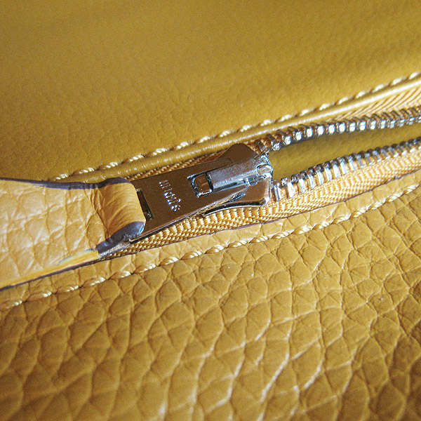 High Quality Hermes Kelly 35CM Togo Leather Bag Yellow 6308 - Click Image to Close